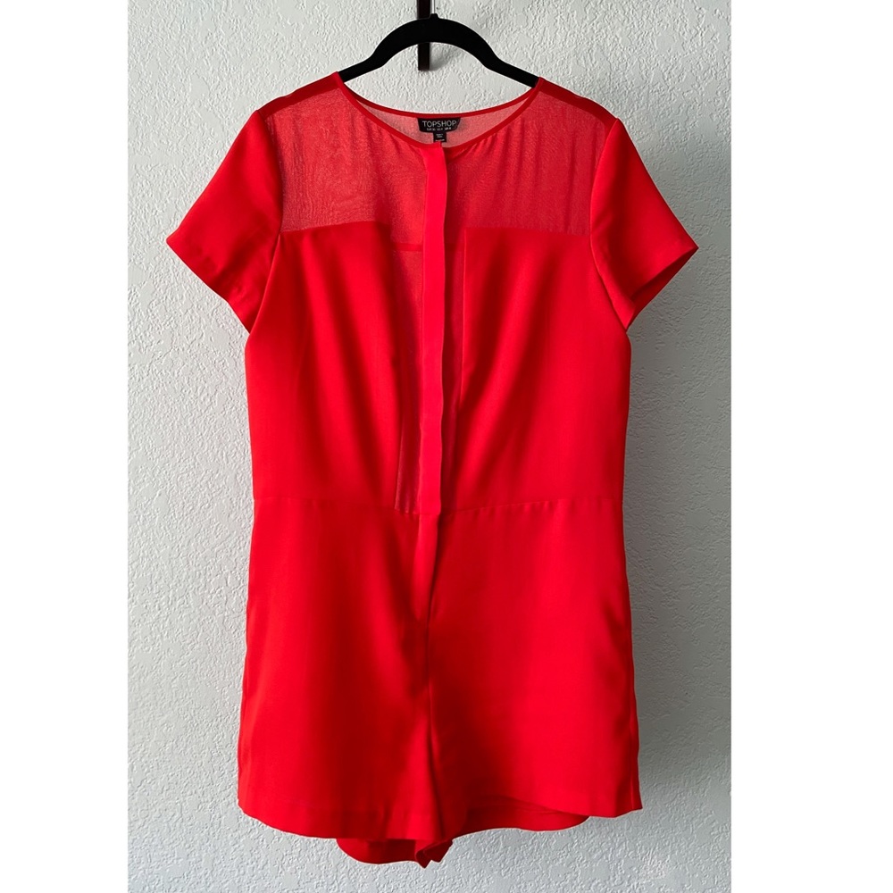 Topshop Red Romper